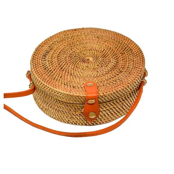 New Poppy + Sage Camilla rattan crossbody bali bag Handmade - Picture 5 of 10